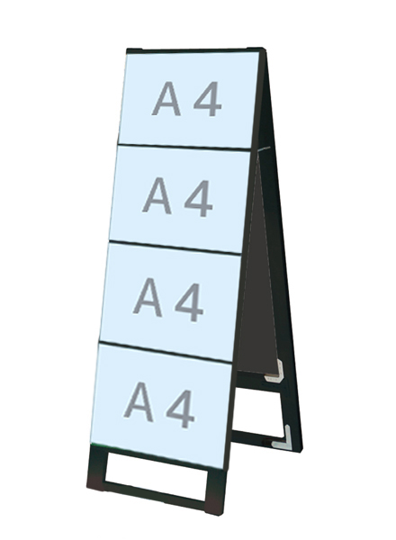 常磐精工 ブラックカードケーススタンド看板 A4横8両面 BCCSK-A4Y8R|【店舗用品】