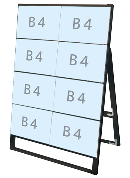 常磐精工 ブラックカードケーススタンド看板 B4横8片面 BCCSK-B4Y8K|【店舗用品】