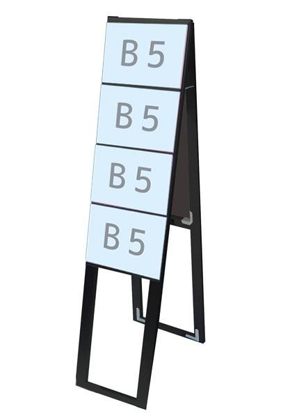 常磐精工 ブラックカードケーススタンド看板 B5横8両面ハイ BCCSK-B5Y8RH|【店舗用品】