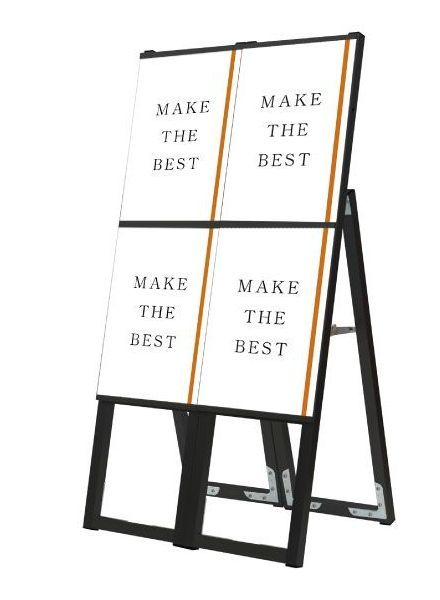 常磐精工 ポスタースタンド ブラックイージーリンクスタンド看板 A4 2セット BELSK-A4T2K-2SET|【店舗用品】