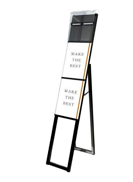 常磐精工 ポスタースタンド ブラックイージーリンクスタンド看板 A4縦2片面パンフレットケース屋外用 BELSK-A4T2K-PCG|【店舗用品】