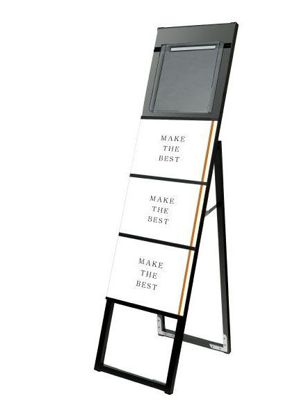常磐精工 ポスタースタンド ブラックイージーリンクスタンド看板 A4横3片面カタログケース屋内用 BELSK-A4Y3K-KC|【店舗用品】