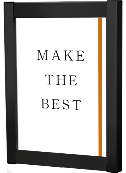 常磐精工 壁面サイン ブラックフラットオープンパネル A4 BFOPA-A4|【店舗用品】