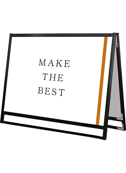 常磐精工 ポスタースタンド ブラックフラットオープンスタンド看板A0横ロウ両面 BFOSK-A0YLR|【店舗用品】