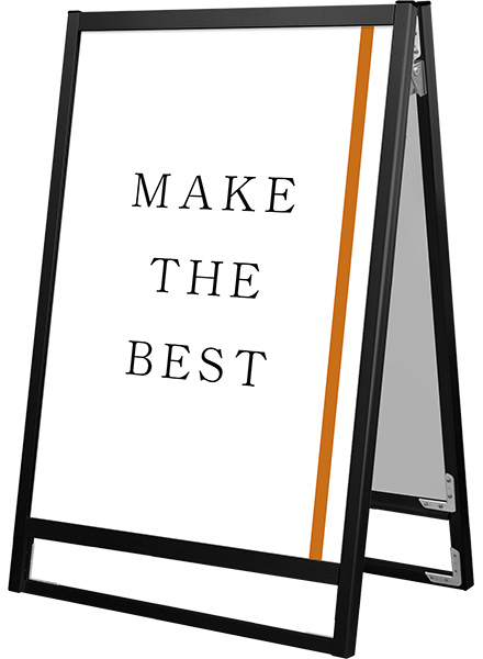 常磐精工 ポスタースタンド ブラックフラットオープンスタンド看板A1ロウ両面 BFOSK-A1LR|【店舗用品】