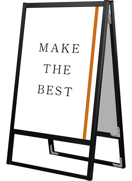 常磐精工 ポスタースタンド ブラックフラットオープンスタンド看板A1両面 BFOSK-A1R|【店舗用品】