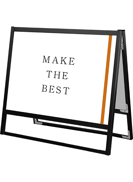 常磐精工 ポスタースタンド ブラックフラットオープンスタンド看板A1横両面 BFOSK-A1YR|【店舗用品】
