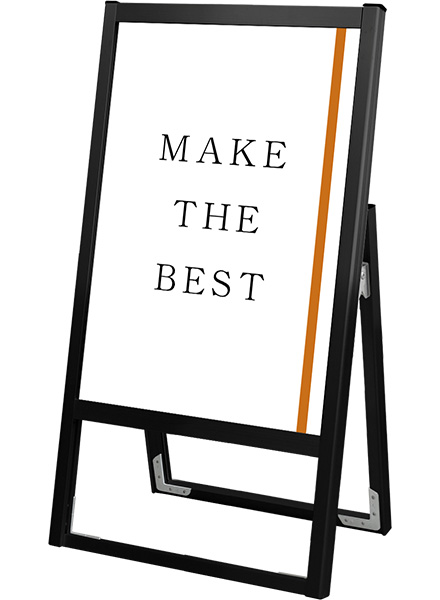 常磐精工 ポスタースタンド ブラックフラットオープンスタンド看板A2片面 BFOSK-A2K|【店舗用品】