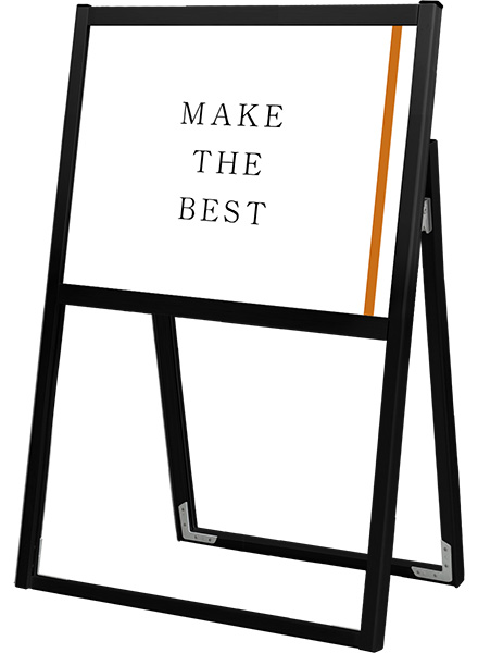 常磐精工 ポスタースタンド ブラックフラットオープンスタンド看板A2横片面 BFOSK-A2YK|【店舗用品】