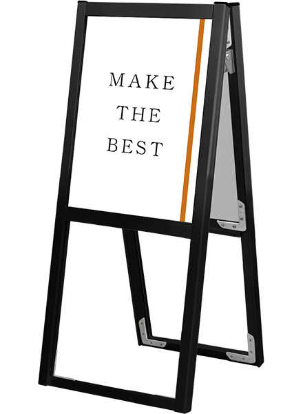 常磐精工 ポスタースタンド ブラックフラットオープンスタンド看板A3両面 BFOSK-A3R|【店舗用品】