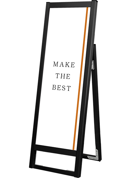 常磐精工 ポスタースタンド ブラックフラットオープンスタンド看板A3縦縦ロウ片面 BFOSK-A3TTLK|【店舗用品】