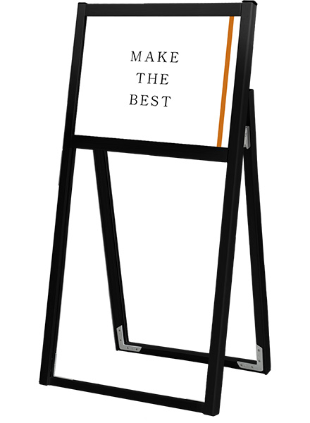 常磐精工 ポスタースタンド ブラックフラットオープンスタンド看板A3横片面 BFOSK-A3YK|【店舗用品】