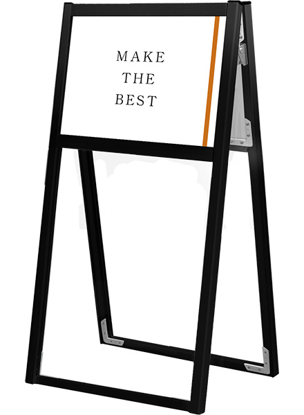 常磐精工 ポスタースタンド ブラックフラットオープンスタンド看板A3横両面 BFOSK-A3YR|【店舗用品】