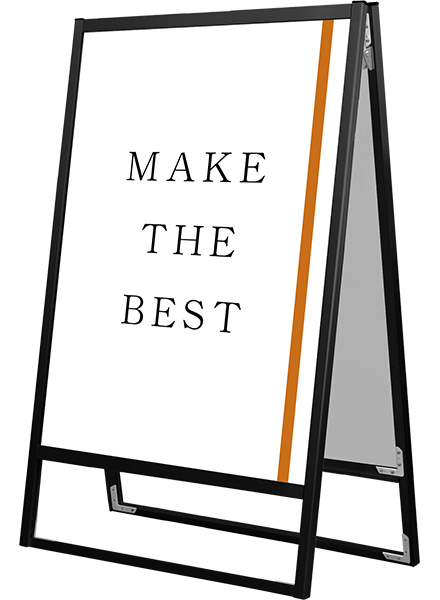 常磐精工 ポスタースタンド ブラックフラットオープンスタンド看板B1両面 BFOSK-B1R|【店舗用品】