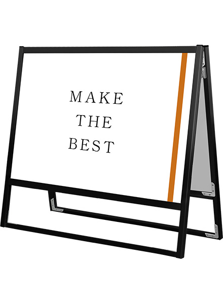 常磐精工 ポスタースタンド ブラックフラットオープンスタンド看板B1横ロウ両面 BFOSK-B1YLR|【店舗用品】
