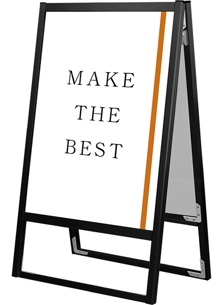 常磐精工 ポスタースタンド ブラックフラットオープンスタンド看板B2両面 BFOSK-B2R|【店舗用品】