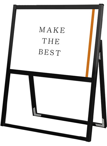 常磐精工 ポスタースタンド ブラックフラットオープンスタンド看板B2横片面 BFOSK-B2YK|【店舗用品】