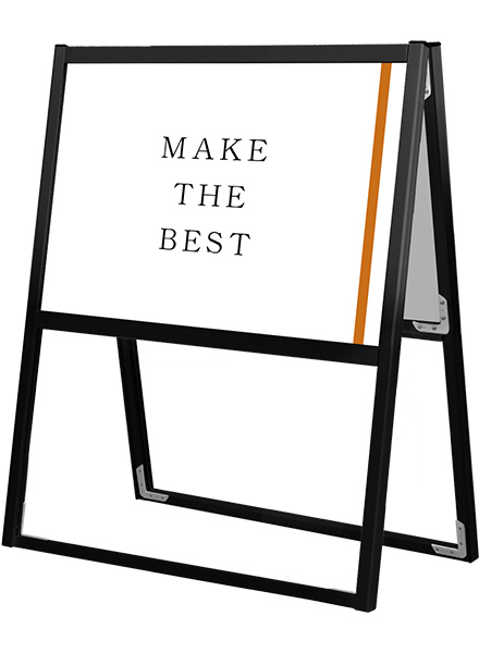 常磐精工 ポスタースタンド ブラックフラットオープンスタンド看板B2横両面 BFOSK-B2YR|【店舗用品】