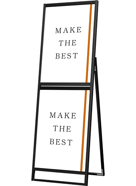 常磐精工 ポスタースタンド ブラックフラットオープンスタンド看板コンビA1A1片面 BFOSKC-A1A1K|【店舗用品】