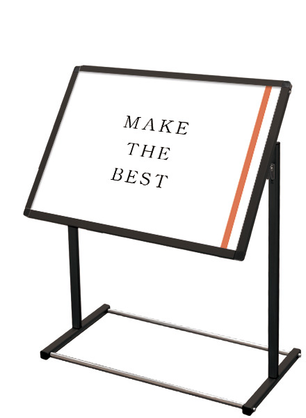 常磐精工 ポスタースタンド ブラックフロアバリウススタンドI型 A2横 BFVAIAC-A2Y|【店舗用品】