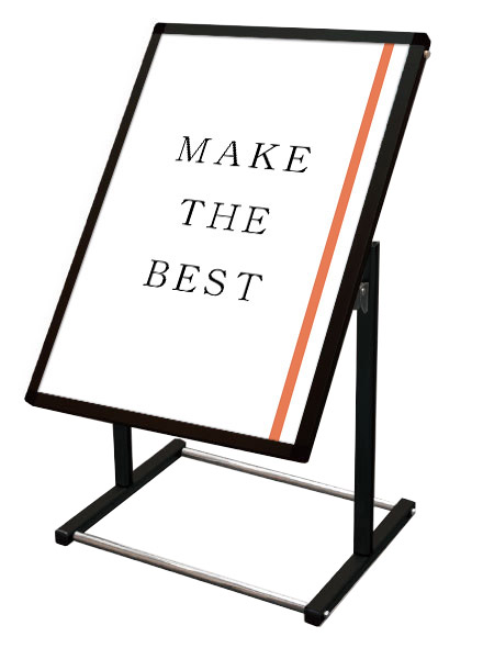 常磐精工 ポスタースタンド ブラックフロアバリウススタンドI型 B2縦ロウ BFVAIAC-B2TL|【店舗用品】