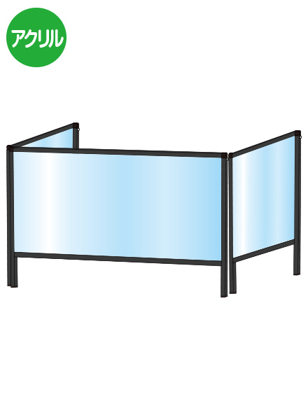 常磐精工 ブラックパーテーションスタンド三面450X900 BHBP3F450X900|【店舗用品】