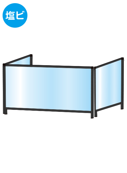 常磐精工 ブラックパーテーションスタンド三面450X900ロウ (塩ビ仕様) BHBPL3F450X900E|【店舗用品】