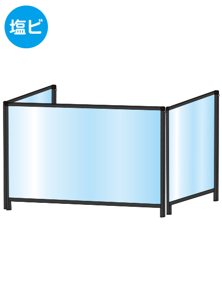 常磐精工 ブラックパーテーションスタンド三面600X900ロウ (塩ビ仕様) BHBPL3F600X900E|【店舗用品】