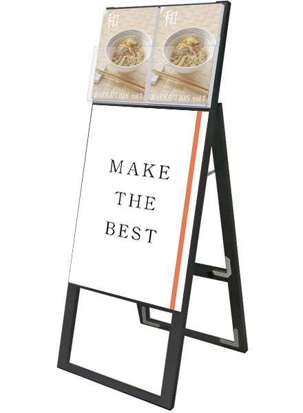 常磐精工 ポスタースタンド ブラックカタログケーススタンド看板 Dタイプ A2片面 BKCSKD-A2K|【店舗用品】