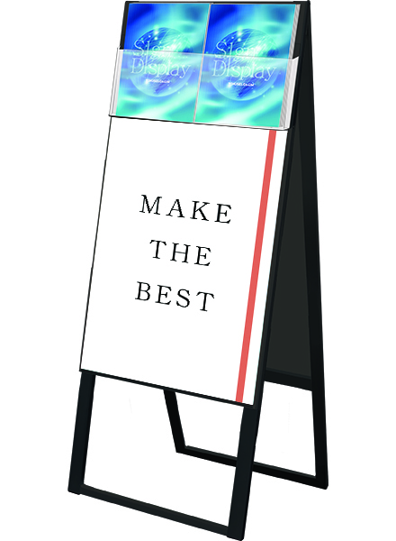 常磐精工 ポスタースタンド ブラックカタログケーススタンド看板 Dタイプ B2両面 BKCSKD-B2R|【店舗用品】