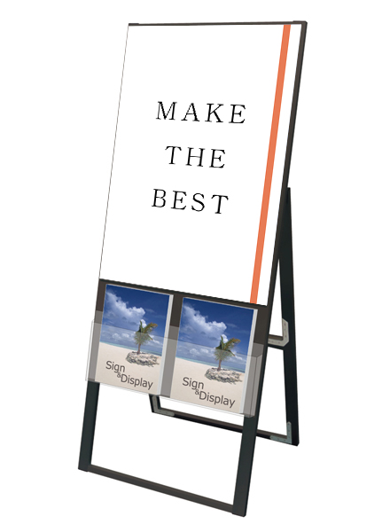 常磐精工 ポスタースタンド ブラックカタログケーススタンド看板 Uタイプ A1片面 BKCSKU-A1K|【店舗用品】