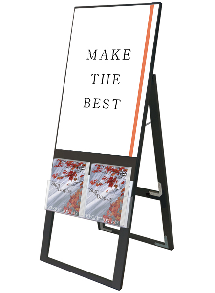 常磐精工 ポスタースタンド ブラックカタログケーススタンド看板 Uタイプ A2片面 BKCSKU-A2K|【店舗用品】