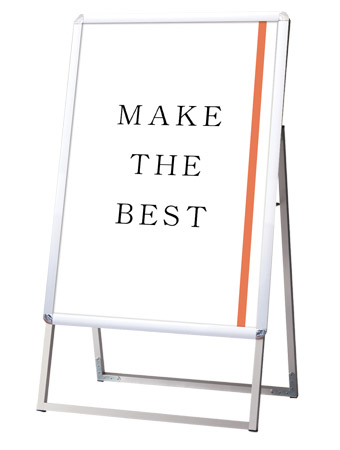 常磐精工 ポスタースタンド ポスターグリップスタンド看板 屋外用 A1片面シルバー (防水パック付) BOPGSK-A1KS|【店舗用品】