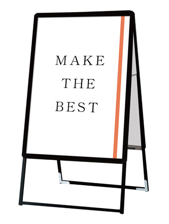 常磐精工 ポスタースタンド ポスターグリップスタンド看板 屋外用 A1両面ブラック (防水パック付) BOPGSK-A1RB|【店舗用品】