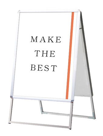 常磐精工 ポスタースタンド ポスターグリップスタンド看板 屋外用 A1両面シルバー (防水パック付) BOPGSK-A1RS|【店舗用品】