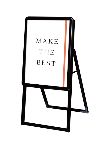 常磐精工 ポスタースタンド ポスターグリップスタンド看板 屋外用 A2片面ブラック (防水パック付） BOPGSK-A2KB|【店舗用品】