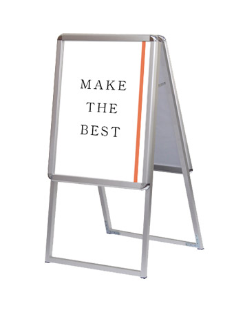 常磐精工 ポスタースタンド ポスターグリップスタンド看板 屋外用 A2両面シルバー (防水パック付) BOPGSK-A2RS|【店舗用品】