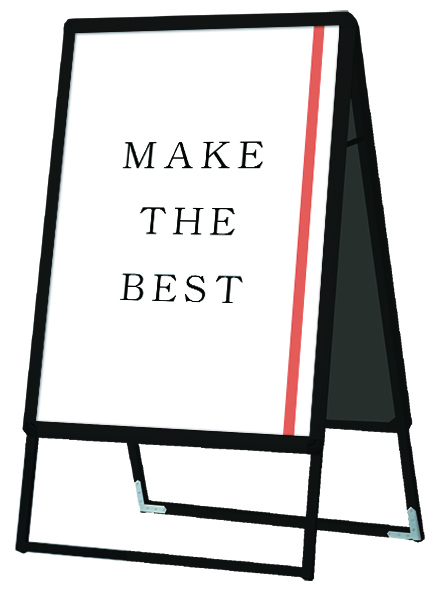 常磐精工 ポスタースタンド ポスターグリップスタンド看板 屋外用 B2両面ブラック (防水パック付) BOPGSK-B2RB|【店舗用品】