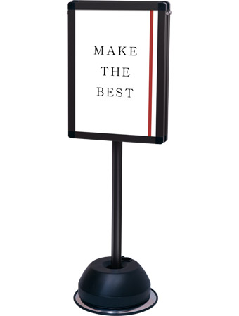 常磐精工 ポールスタンド 屋外ポールサインスタンド A3両面 ブラック BOPSS-A3R|【店舗用品】