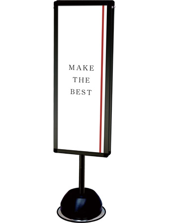 常磐精工 ポールスタンド 屋外ポールサインスタンド A3縦縦両面 ブラック BOPSS-A3TTR|【店舗用品】