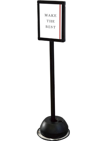 常磐精工 ポールスタンド 屋外ポールサインスタンド A4片面縦 ブラック BOPSS-A4TK|【店舗用品】