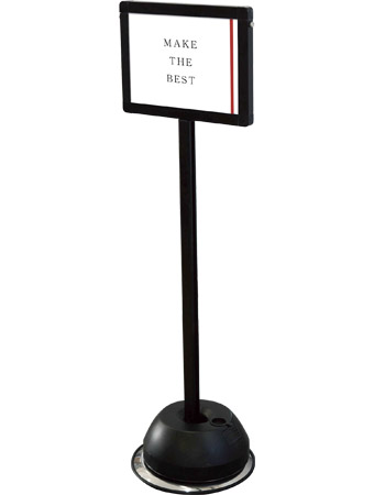 常磐精工 ポールスタンド 屋外ポールサインスタンド A4片面横 ブラック BOPSS-A4YK|【店舗用品】