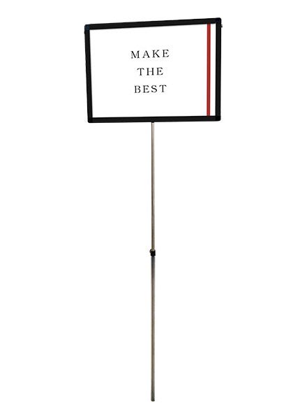 常磐精工 ポールスタンド ブラックプラカードポールA A2横 BPCPVA-A2Y|【店舗用品】