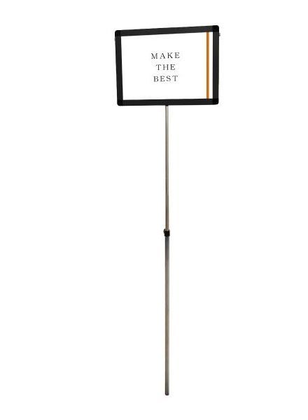 常磐精工 ポールスタンド ブラックプラカードポールA A4横 BPCPVA-A4Y|【店舗用品】