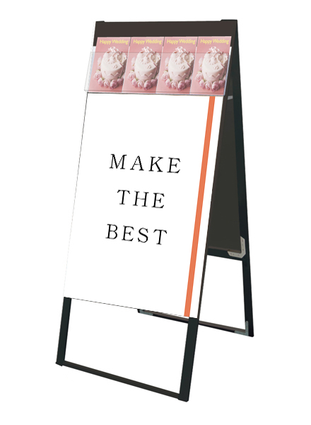 常磐精工 ポスタースタンド ブラックパンフレットケーススタンド看板 Dタイプ A1両面 BPCSKD-A1R|【店舗用品】