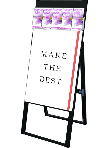 常磐精工 ポスタースタンド ブラックパンフレットケーススタンド看板 Dタイプ B2片面 BPCSKD-B2K|【店舗用品】