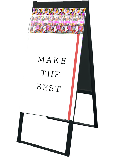 常磐精工 ポスタースタンド ブラックパンフレットケーススタンド看板 Dタイプ B2両面 BPCSKD-B2R|【店舗用品】