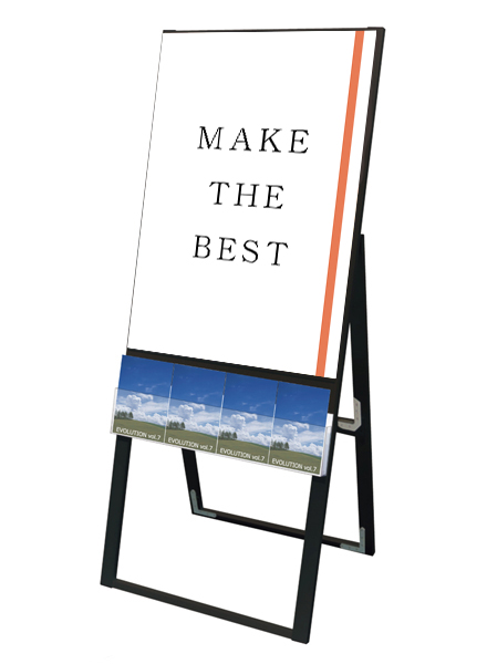 常磐精工 ポスタースタンド ブラックパンフレットケーススタンド看板 Uタイプ A1片面 BPCSKU-A1K|【店舗用品】