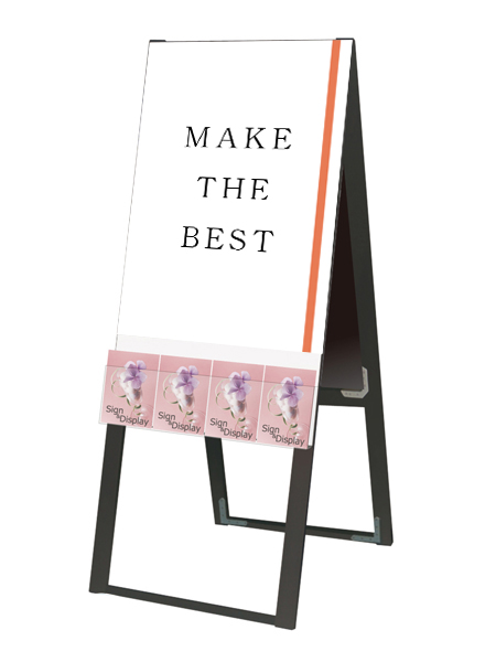 常磐精工 ポスタースタンド ブラックパンフレットケーススタンド看板 Uタイプ A2両面 BPCSKU-A2R|【店舗用品】