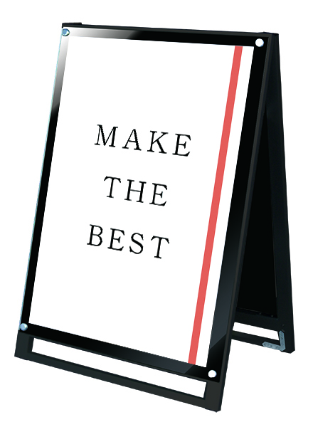 常磐精工 ポスタースタンド ブラックポスター用スタンド看板 A1ロウ両面ブラック BPSSK-A1LRB|【店舗用品】